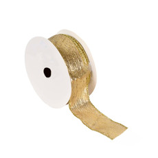 Imagem de FITA ARAMADA EM LINHO DOURADO 4CM X 9,14M - GRILLO - Grillo Ltda