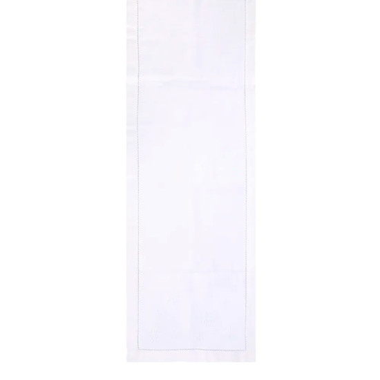 Imagem CAMINHO DE MESA NATALINO BRANCO COM FLOCO DE NEVE 180X40CM - CROMUS