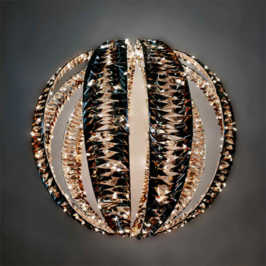 Imagem ESFERA DECORATIVA EM METAL DOURADA COM 600 LEDS BRANCO QUENTE 40CM - GRILLO