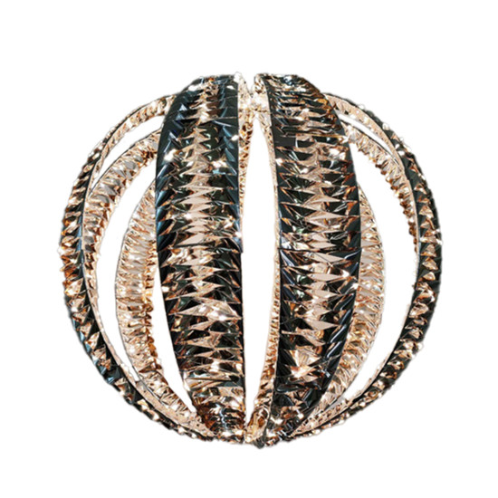 Imagem ESFERA DECORATIVA EM METAL DOURADA COM 600 LEDS BRANCO QUENTE 40CM - GRILLO