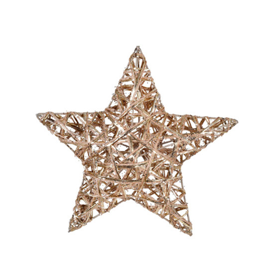 Imagem ESTRELA NATALINA DECORATIVA ARAMADA EM METAL DOURADO 20CM - GRILLO