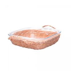 Imagem de REFRATÁRIO DE VIDRO BOROSSILICATO COM SUPORTE EM FIBRA NATURAL E ALÇA - WOLFF - Rojemac Impotacao E Exportacao Ltda