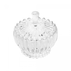 Imagem de POTICHE COM TAMPA DECORATIVO EM CRISTAL GENEVA 17X18CM - WOLFF - Rojemac Impotacao E Exportacao Ltda