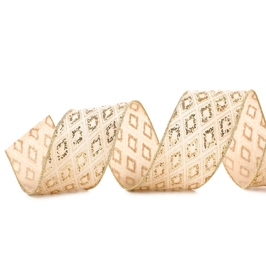 Imagem FITA ARAMADA DOURADA EM POLIÉSTER 10CMX9,14M - CROMUS