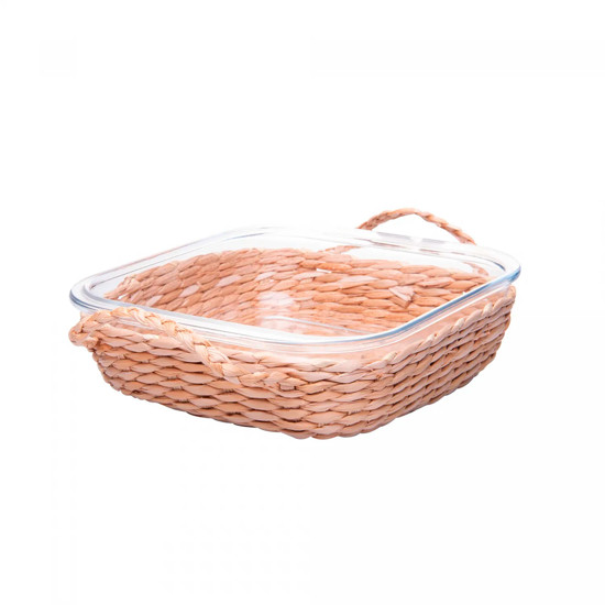 Imagem REFRATÁRIO DE VIDRO BOROSSILICATO COM SUPORTE EM FIBRA NATURAL E ALÇA - WOLFF