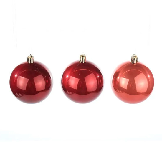 Imagem TUBO COM 6 BOLAS DE NATAL CASSIS PEROLADA EM PLÁSTICO 7CM - CROMUS
