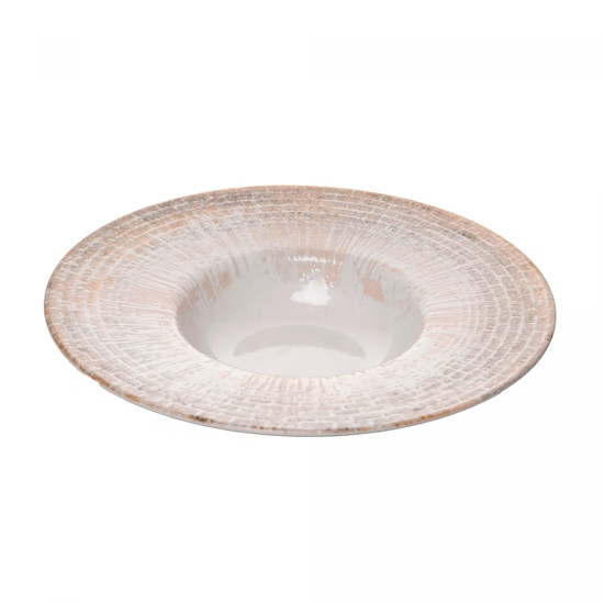 Imagem PRATO PARA RISOTO MARÉA 28CM OFF WHITE EM CERÂMICA - WOLFF