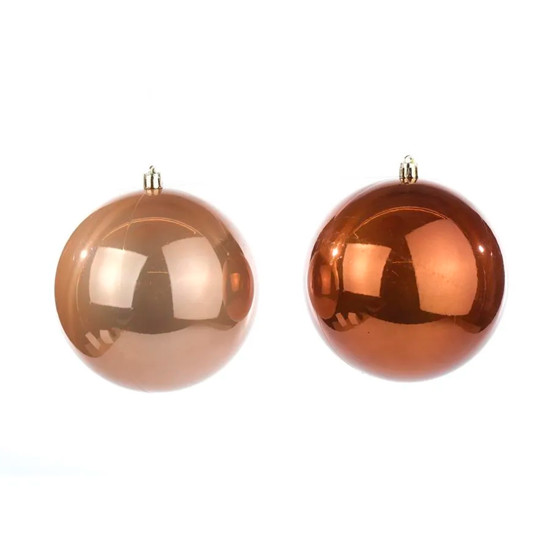 Imagem TUBO COM 4 BOLAS DE NATAL LISAS PEROLADAS EM PLÁSTICO 12CM - CROMUS