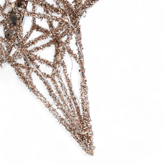 Imagem ESTRELA DECORATIVA COR CHAMPAGNE COM 100 LEDS 220V 60X60X14CM - CROMUS