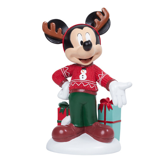 Imagem MICKEY NATALINO SENTADO EM RESINA 34CM - CROMUS