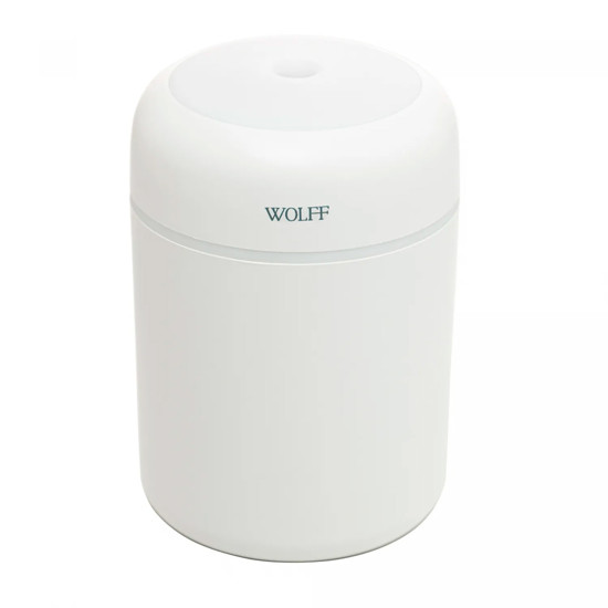 Imagem UMIDIFICADOR DE AR PORTÁTIL DE PLÁSTICO COM ENTRADA USB E LUZ LED NOTURNA 300ML - WOLFF