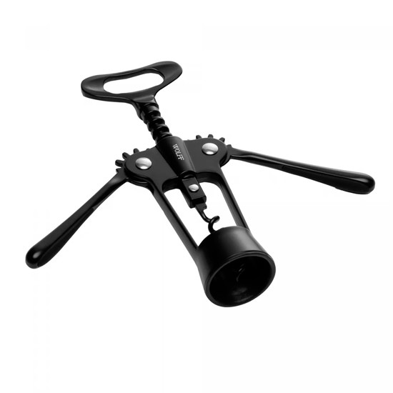 Imagem SACA-ROLHAS CHEF PRO 18CM PRETO EM LIGA DE ZINCO - WOLFF