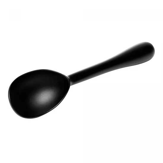 Imagem COLHER PARA SORVETE COM CABO ANTIDERRAPANTE CHEF PRO 17CM PRETO LIGA DE ZINCO - WOLFF