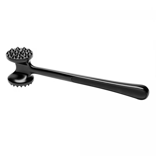 Imagem MARTELO AMACIADOR DE CARNES CABO ANTIDERRAPANTE CHEF PRO PRETO LIGA DE ZINCO - WOLFF