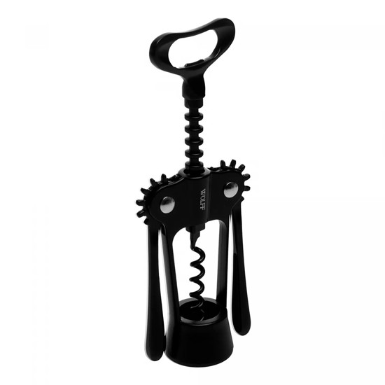 Imagem SACA-ROLHAS CHEF PRO 18CM PRETO EM LIGA DE ZINCO - WOLFF