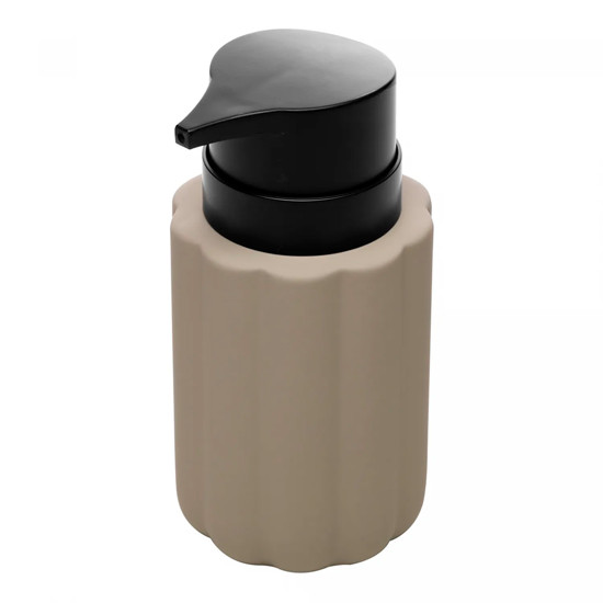 Imagem PORTA SABONETE LÍQUIDO SOFT TOUCH PILARES 300ML NUDE CERÂMICA - WOLFF