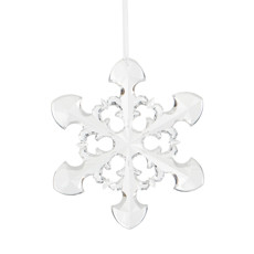 Imagem de ENFEITE NATALINO FLOCO DE NEVE PARA PENDURAR INCOLOR EM PLÁSTICO 12,5X12,5CM - CROMUS - Cromus Embalagens Ind E Com Ltda