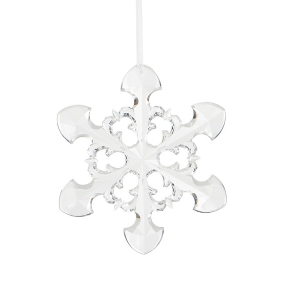 Imagem ENFEITE NATALINO FLOCO DE NEVE PARA PENDURAR INCOLOR EM PLÁSTICO 12,5X12,5CM - CROMUS