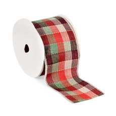 Imagem de FITA ARAMADA EM LINHO XADREX COLORIDO 6,3CM X 9,14M - GRILLO - Grillo Ltda