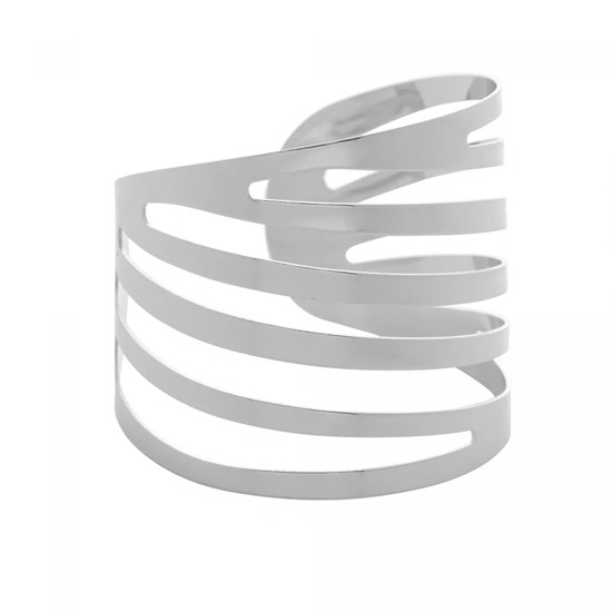 Imagem CONJUNTO 4 ANÉIS PARA GUARDANAPO DE AÇO CURVES 4CM - LYOR