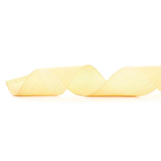 Imagem FITA ARAMADA DECORATIVA EM POLIÉSTER CHAMPAGNE 10CM X 4,57M - CROMUS