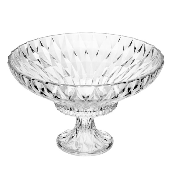 Imagem CENTRO DE MESA DE CRISTAL COM PÉ DIAMOND 20X32X32CM - LYOR