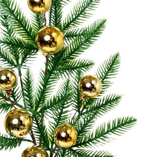 Imagem HASTE DECORATIVA DE PINHEIRO COM BOLAS NATALINAS DOURADAS EM PLÁSTICO - CROMUS