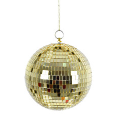 Imagem de BOLA NATALINA ESPELHADA DOURADA EM PVC 20X20X20CM - GRILLO - Grillo Ltda