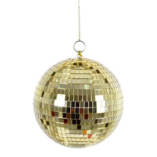 Imagem BOLA NATALINA ESPELHADA DOURADA EM PVC 20X20X20CM - GRILLO