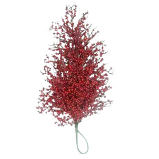 Imagem de HASTE PINGENTE DECORATIVA DE BERRIES VERMELHAS EM PLÁSTICO E METAL 68CM - GRILLO - Grillo Ltda