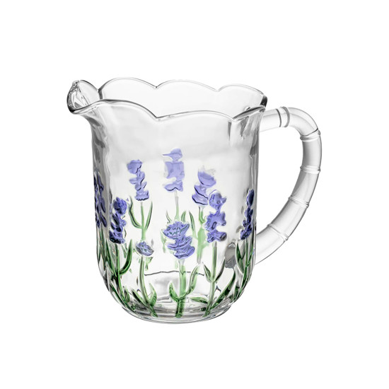 Imagem JARRA DE CRISTAL LAVANDA HAND PAINTING 20X23X15CM - LYOR