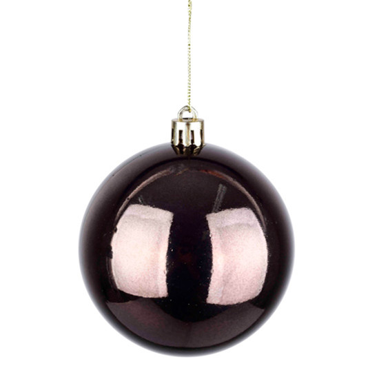 Imagem BOLA NATALINA LISA METALIZADA OCRE 8CM 2 PEÇAS EM PLÁSTICO - GRILLO