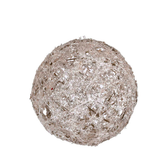 Imagem BOLA NATALINA ARAMADA CHAMPAGNE DECORATIVA 15CM - GRILLO
