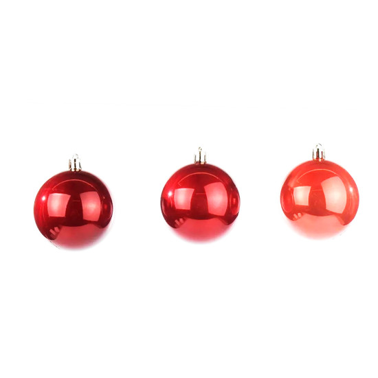 Imagem TUBO COM 6 BOLAS LISAS DE NATAL CASSIS PEROLADO 4CM EM PLÁSTICO - CROMUS