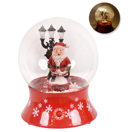 Imagem GLOBO CENÁRIO NATALINO DE LUZ COM MÚSICA EM PLÁSTICO E RESINA 18CM - GRILLO