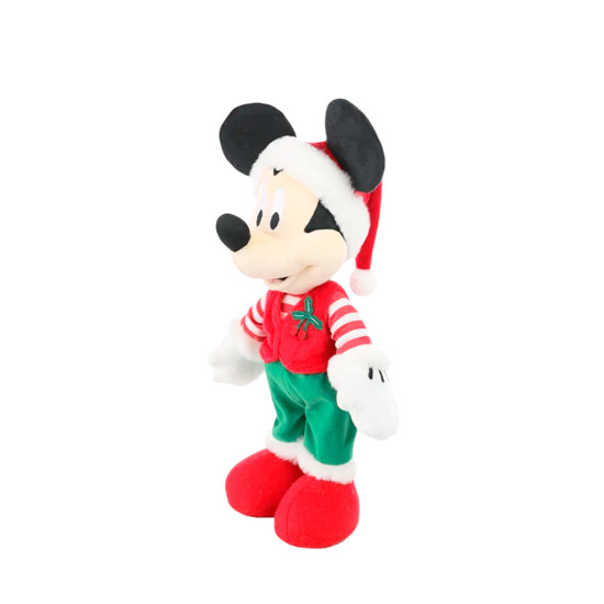 Imagem MICKEY NATALINO COM GORRO VERMELHO E CAMISA LISTRADA VERMELHA E BRANCA - CROMU
