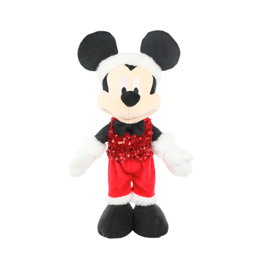 Imagem MICKEY NATALINO COM GORRO VERMELHO E COLETE DE LANTEJOLAS VERMELHAS - CROMUS