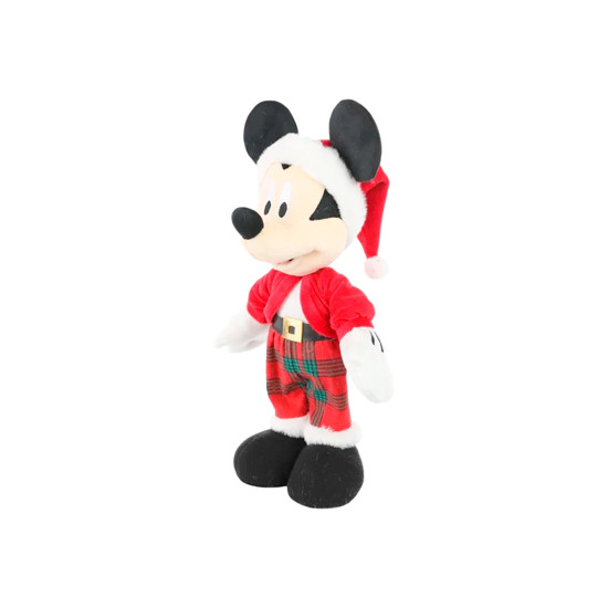 Imagem MICKEY NATALINO DECORATIVO COM GORRO E CALÇA XADREZ EM POLIÉSTER 40X20X16CM - CROMUS