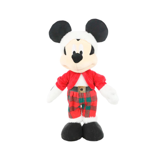 Imagem MICKEY NATALINO DECORATIVO COM GORRO E CALÇA XADREZ EM POLIÉSTER 40X20X16CM - CROMUS