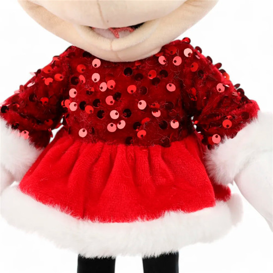 Imagem MINNIE NATALINA COM GORRO VERMELHO E VESTIDO COM LANTEJOLAS VERMELHAS - CROMUS