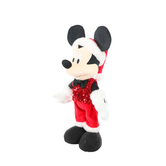 Imagem MICKEY NATALINO COM GORRO VERMELHO E COLETE DE LANTEJOLAS VERMELHAS  - CROMUS