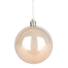 Imagem de BOLA NATALINA CHAMPAGNE PEROLADA EM PLÁSTICO 8CM 2 PEÇAS - GRILLO - Grillo Ltda