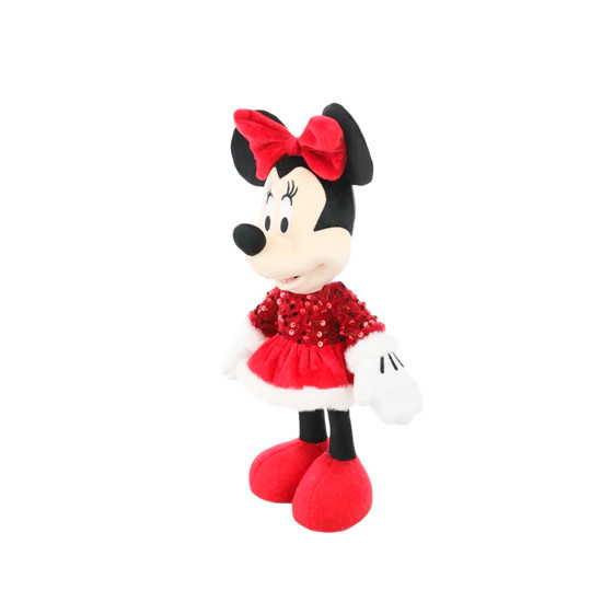 Imagem MINNIE NATALINA COM GORRO VERMELHO E VESTIDO COM LANTEJOLAS VERMELHAS - CROMUS