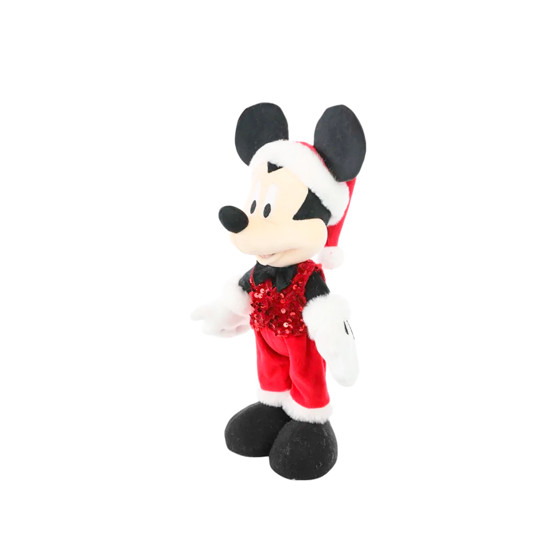 Imagem MICKEY NATALINO COM GORRO VERMELHO E COLETE DE LANTEJOLAS VERMELHAS - CROMUS