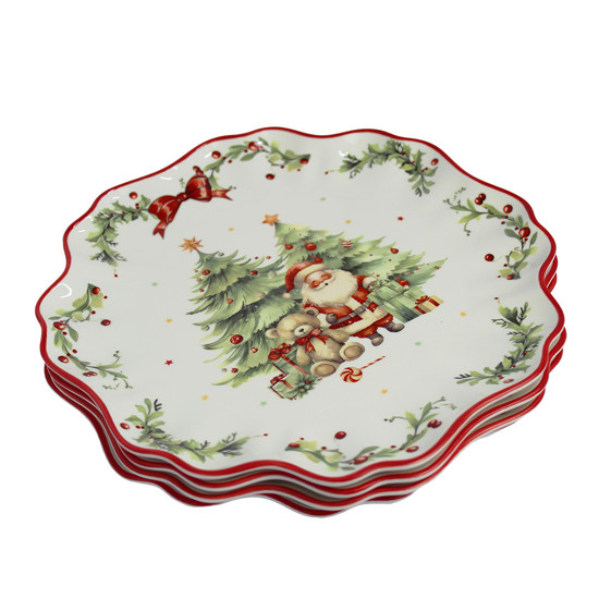 Imagem CONJUNTO 4 XÍCARAS NATALINAS COM PIRES EM PORCELANA - CROSS