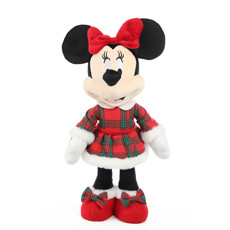 Imagem de MINNIE NATALINA COM GORRO VERMELHO E VESTIDO XADREZ EM POLIÉSTER 40X20X16CM - CROMUS - Cromus Embalagens Ind E Com Ltda