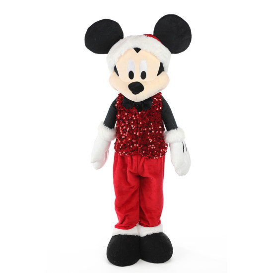 Imagem MINNIE NATALINA COM GORRO VERMELHO E VESTIDO COM LANTEJOLAS VERMELHAS - CROMUS