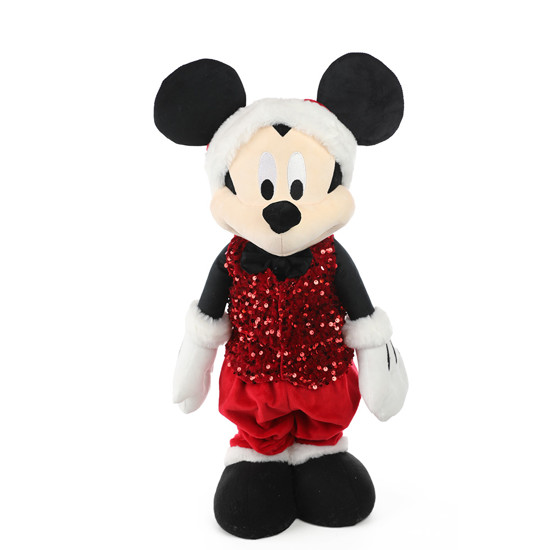 Imagem MINNIE NATALINA COM GORRO VERMELHO E VESTIDO COM LANTEJOLAS VERMELHAS - CROMUS