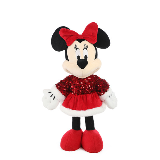 Imagem MINNIE NATALINA COM GORRO VERMELHO E VESTIDO COM LANTEJOLAS VERMELHAS - CROMUS