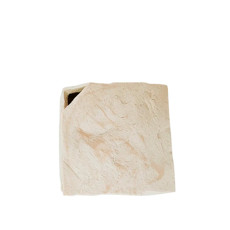 Imagem de VASO QUADRADO DECORATIVO EM RESINA BEGE 10X10X10CM - CROSS - Cross Comercial Ltda